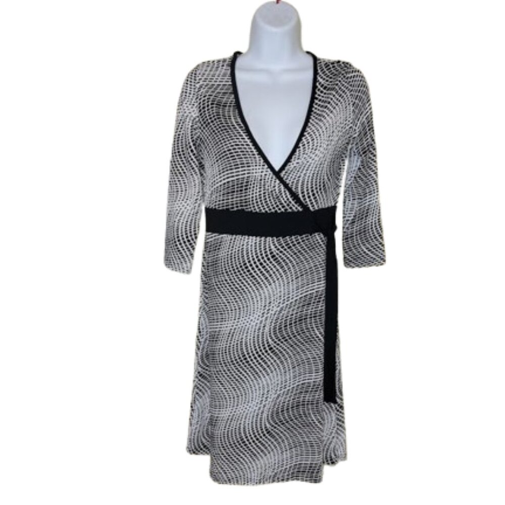 Black White Printed Dress Size XS